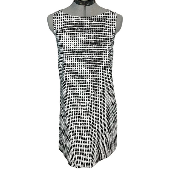 MaxMara Weekend Lavagna Black & White Shift Dress Checker Pattern Size 6 Womens - Picture 9 of 12